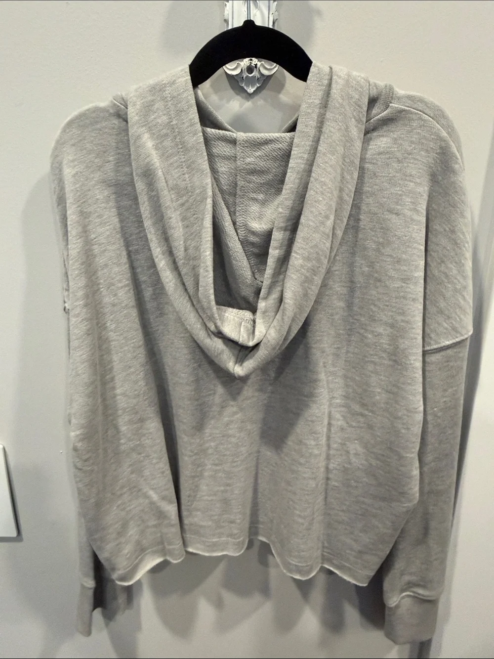 Old Navy Heather Gray Hooded Sweatshirt